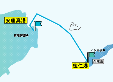 久高島のアクセスマップ