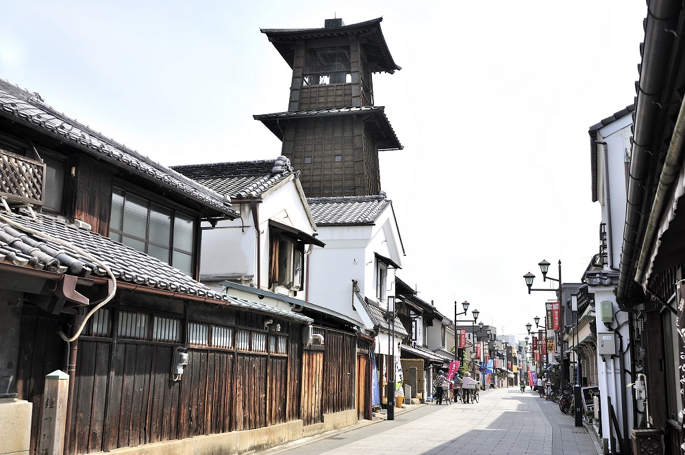 埼玉県川越市時の鐘と鐘つき通り