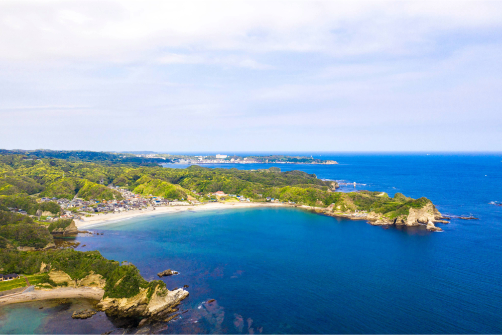 千葉県勝浦市の海岸線