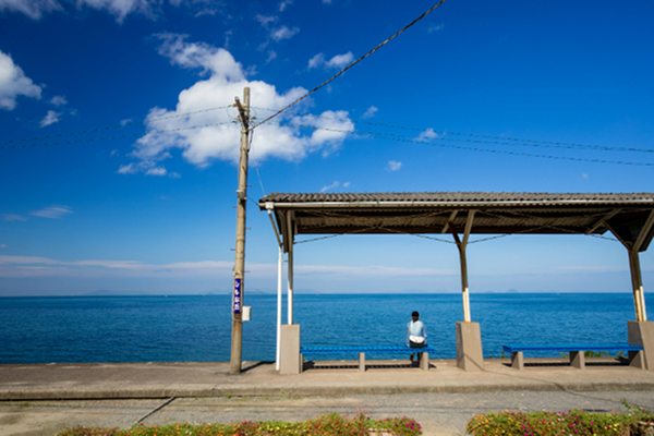 愛媛 下灘駅